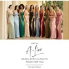 image:imageDavids Bridal The Edit Studio Satin ALine Dress with Cutouts Womens Formal DressChianti