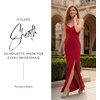 image:imageDavids Bridal The Edit by DB Studio Jersey VNeck Ruched Sheath DressEucalyptus