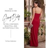 image:imageDavids Bridal The Edit by DB Studio Jersey VNeck Ruched Sheath DressWine