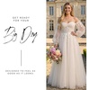 image:imageDavids Bridal Wedding Dress  Tulle Sweetheart Ball Gown Wedding Dresses for Bride with Detachable SleevesSoft White