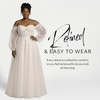 image:imageDavids Bridal Wedding Dress  Tulle Sweetheart Ball Gown Wedding Dresses for Bride with Detachable SleevesSoft White