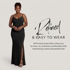 image:imageDavids Bridal Wedding Guest Dress  Jersey Cowl Neck Cross Back SheathBlack