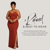 image:imageDavids Bridal Wedding Guest Dress  Jersey Cowl Neck Cross Back SheathCinnamon
