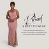 image:imageDavids Bridal Wedding Guest Dress  Jersey Cowl Neck Cross Back SheathDesert Coral