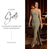 image:imageDavids Bridal Wedding Guest Dress  Jersey Cowl Neck Cross Back SheathJuniper