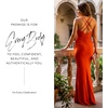 image:imageDavids Bridal Wedding Guest Dress  Jersey Cowl Neck Cross Back SheathSienna