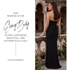 image:imageDavids Elegant Crepe Sculpted Neckline Sheath Maxi Gown Sleeveless Silhouette with High Slit Tailored Back ZipperBlack