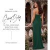 image:imageDavids Elegant Crepe Sculpted Neckline Sheath Maxi Gown Sleeveless Silhouette with High Slit Tailored Back ZipperJuniper
