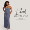 image:imageDavids Elegant Crepe Sculpted Neckline Sheath Maxi Gown Sleeveless Silhouette with High Slit Tailored Back ZipperSteel Blue