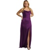 image:imageDavids Bridal Charmeuse Cowl Neck Sheath Dress with SlitPlum