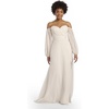 image:imageDavids Bridal OfftheShoulder Billow Sleeve Wedding DressSoft White