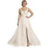 image:imageDavids Bridal The Edit Square Neck Tulle and Lace Ball Gown Wedding DressSoft White
