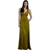 image:imageDavids Bridal The Edit Studio Charmeuse Plunge Seamed Slim A Line DressGreen
