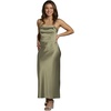 image:imageDavids Bridal The Edit Studio Charmeuse Spaghetti Strap Sheath Dress Satin Cocktail DressEucalyptus