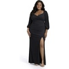 image:imageDavids Bridal The Edit Studio Mesh Billow Sleeve Sheath Dress Elegant Formal Dress for Wedding GuestBlack