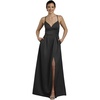 image:imageDavids Bridal The Edit Studio Satin ALine Dress with Cutouts Womens Formal DressBlack