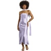 image:imageDavids Bridal The Edit by DB Studio Strapless Charmeuse Sheath Dress with ScarfIris
