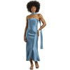 image:imageDavids Bridal The Edit by DB Studio Strapless Charmeuse Sheath Dress with ScarfLake