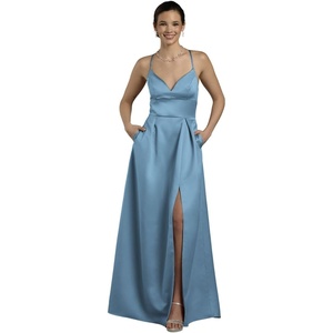 image:imageDavids Bridal Bridesmaid Dresses  The Edit by DB Studio Satin Empire Waist Ball Gown for Women in FullLengthLake