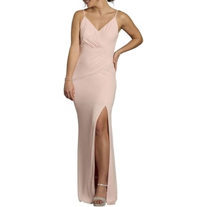 image:imageDavids Bridal Chiffon Cowl Back VNeck Sheath DressPetal