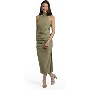 image:imageDavids Bridal High Neck Fitted Jersey Sheath DressEucalyptus