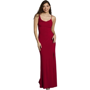 image:imageDavids Bridal Jersey Sheath Dress with Asymmetrical StrapsApple