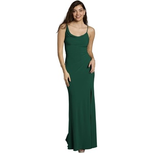 image:imageDavids Bridal Jersey Sheath Dress with Asymmetrical StrapsJuniper