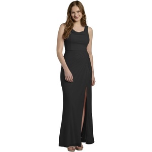 image:imageDavids Bridal Mesh Cowl Neck Ruched ALine DressBlack