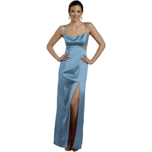 image:imageDavids Bridal The Edit Studio Satin ALine Dress with Cutouts Womens Formal DressLake