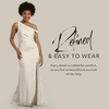 image:imageDavids Bridal Asymmetrical OfftheShoulder Matte Satin Sheath DressSoft White