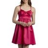 image:imageDavids Bridal Bow Bodice Satin ALine Mini DressFuchsia