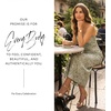 image:imageDavids Bridal Charmeuse Cowl Neck Sheath DressMulti
