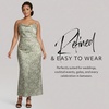 image:imageDavids Bridal Charmeuse Cowl Neck Sheath DressMulti