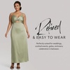 image:imageDavids Bridal Charmeuse Twist Bodice Sheath Dress with CutoutSage