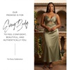 image:imageDavids Bridal Charmeuse Twist Bodice Sheath Dress with CutoutSage