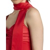 image:imageDavids Bridal Charmeuse VNeck Mini Dress with ScarfCoral