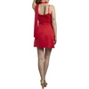 image:imageDavids Bridal Charmeuse VNeck Mini Dress with ScarfCoral