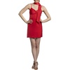 image:imageDavids Bridal Charmeuse VNeck Mini Dress with ScarfCoral
