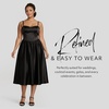 image:imageDavids Bridal Corset Seam Full Skirt Satin ALine DressBlack