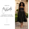 image:imageDavids Bridal Corset Seam Full Skirt Satin ALine DressBlack