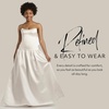 image:imageDavids Bridal Drop Waist Satin ALine Wedding DressSoft White