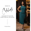 image:imageDavids Bridal High Neck Draped Jersey Midi DressGem
