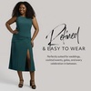 image:imageDavids Bridal High Neck Draped Jersey Midi DressGem