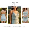 image:imageDavids Bridal Iridescent Double Strap Draped Mini DressLight Blue
