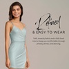 image:imageDavids Bridal Iridescent Double Strap Draped Mini DressLight Blue