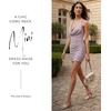 image:imageDavids Bridal Jersey Cowl Neck Ruched Mini DressIris