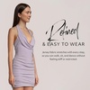 image:imageDavids Bridal Jersey Cowl Neck Ruched Mini DressIris