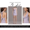 image:imageDavids Bridal Jersey Cowl Neck Ruched Mini DressIris