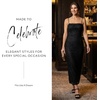 image:imageDavids Bridal Lace Straight Neck Spaghetti Strap Sheath DressBlack