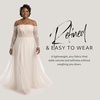 image:imageDavids Bridal OffTheShoulder Tulle Corset ALine Wedding DressSoft White